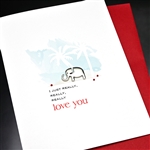 Love  " Elephant "  LV160 Greeting Card