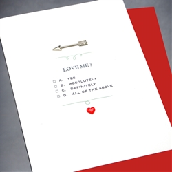 Love  " Love Me? "  LV60 Greeting Card