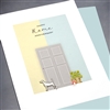 New Home Anniversary  " Door & Dog "  NH19 Greeting Card