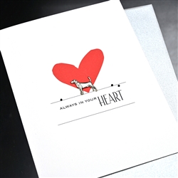 Pet  " In Your Heart / Dog "  PET/SY22 Greeting Card