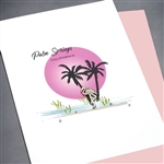 Palm Springs  " Sunset Flamingo "  PS05 Greeting Card