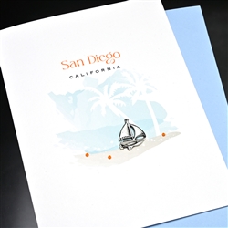 San Diego  " Sailboat "  SD28 Greeting Card