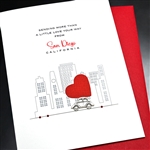 Birthday  " Car & Heart "  SDLV09 Greeting Card