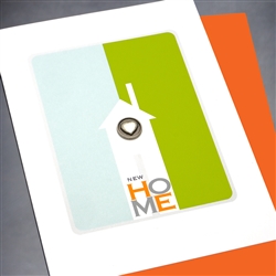 New Home  " Heart Button "  SPNH01 Greeting Card