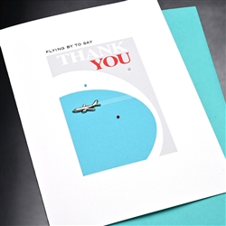 Thank You  " Jet Plane "  TY148 Greeting Card
