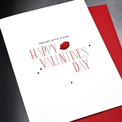 Valentine  " Red Lips "  VT04 Greeting Card