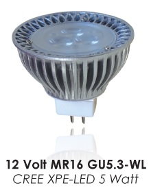 -WL LED-MR16-5XPE-A 12V 5W TURTLE-SAFE AMBER