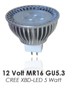 LED MR16-12V- 5XBD 100deg 3000k 320 lumens DAUER LED