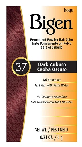Bigen Powder Hair Color #37 Dark Auburn 0.21oz (13990)<br><br><br>Case Pack Info: 144 Units