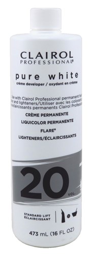 Clairol Pure White 20 Creme Developer Standard Lift 16oz (16550)<br><br><span style="color:#FF0101"><b>12 or More=Unit Price $2.18</b></span style><br>Case Pack Info: 12 Units