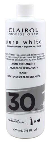 Clairol Pure White 30 Creme Developer Extra Lift 16oz (16555)<br><br><span style="color:#FF0101"><b>12 or More=Unit Price $2.18</b></span style><br>Case Pack Info: 12 Units