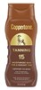 Coppertone Spf#15 Tanning Lotion 8oz (18208)<br><br><span style="color:#FF0101"><b>6 or More=Unit Price $9.08</b></span style><br>Case Pack Info: 12 Units