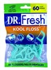 Dr. Fresh Kool Floss Picks 60 Count Mint Waxed (6 Pieces) (22159)<br><br><br>Case Pack Info: 8 Units