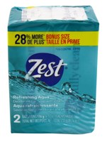 Zest Bath Bars 4.12oz 2 Count Refreshing Aqua Bonus Size (37729)<br><br><span style="color:#FF0101"><b>12 or More=Unit Price $1.00</b></span style><br>Case Pack Info: 24 Units