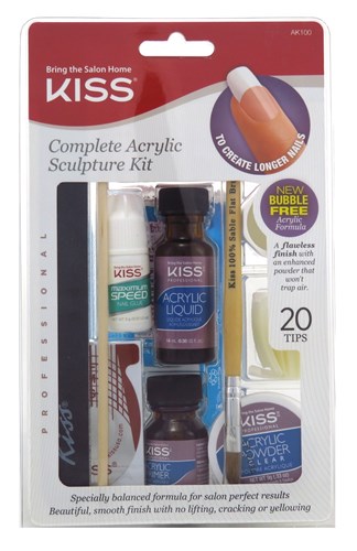 Kiss Complete Acrylic 20 Tips Sculpture Kit (45343)<br><br><span style="color:#FF0101"><b>12 or More=Unit Price $10.23</b></span style><br>Case Pack Info: 36 Units