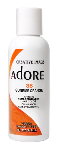Adore Semi-Permanent Haircolor #038 Sunrise Orange 4oz (45488)<br><br><span style="color:#FF0101"><b>6 or More=Unit Price $3.52</b></span style><br>Case Pack Info: 72 Units