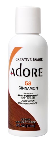 Adore Semi-Permanent Haircolor #058 Cinnamon 4oz (45494)<br><br><span style="color:#FF0101"><b>12 or More=Unit Price $3.28</b></span style><br>Case Pack Info: 72 Units