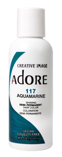 Adore Semi-Permanent Haircolor #117 Aquamarine 4oz (45519)<br><br><span style="color:#FF0101"><b>6 or More=Unit Price $3.52</b></span style><br>Case Pack Info: 72 Units