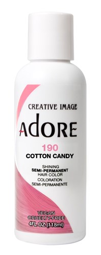 Adore Semi-Permanent Haircolor #190 Cotton Candy 4oz (45534)<br><br><span style="color:#FF0101"><b>12 or More=Unit Price $3.28</b></span style><br>Case Pack Info: 72 Units