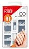 Kiss 100 Full Cover Nails Short Square (Short Length) (60068)<br><br><span style="color:#FF0101"><b>12 or More=Unit Price $4.41</b></span style><br>Case Pack Info: 36 Units