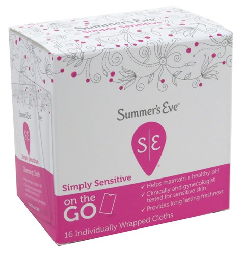 Summers Eve Cleansing Cloths 16 Count Simple Sensitive (80145)<br><br><br>Case Pack Info: 12 Units