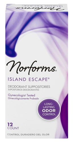 Norforms Suppositories Island Escape 12 Count (80147)<br><br><br>Case Pack Info: 24 Units