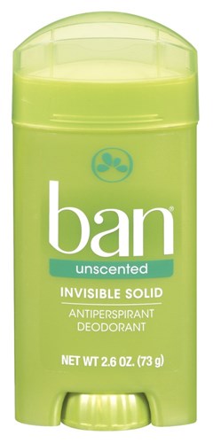 Ban Deodorant 2.6oz Invisible Solid Unscented (97974)<br><br><br>Case Pack Info: 12 Units