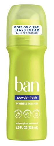 Ban Deodorant 3.5oz Roll-On Powder Fresh (24Hr Protection) (97979)<br><br><br>Case Pack Info: 12 Units