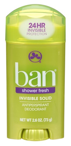 Ban Deodorant 2.6oz Invisible Solid Shower Fresh (97990)<br><br><br>Case Pack Info: 12 Units