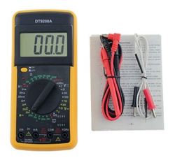 Digital DT-9205A Multimeter DMM LCD AC/DC Volts, Ohms & Capacitance Tester | WiredCo