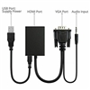 Audio Output 3.5mm Male HDMI to VGA Female Video Monitor Cable Adapter | WiredCo