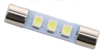 29mm Cool White 3SMD  Stereo  LED Fuse Festoon Bulb   | WiredCo