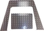 LR182 - Tdci 07-18 Def 2 Piece Bonnet Chequer 2mm Silver