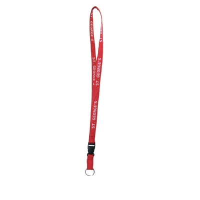 Lanyard with white letters