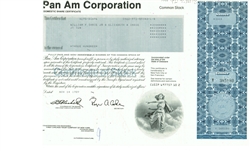 Pan Am Corporation Stock Certificate