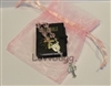 Bible and Rosary in Pink Bag