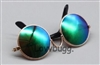 Blue Iridescent Wire Frame Sunglasses