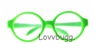 Lime Green Round Frame Glasses for American Girl 18 inch Doll Accessory