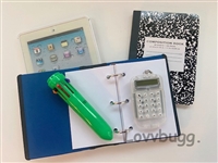 Tablet Computer and Binder School Supplies Set for American Girl 18 inch Doll Accessories
