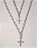 October Cross Necklaces Pink Birthstone