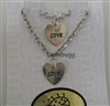 Pair of Silver Love Heart Necklaces