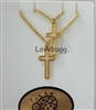 Gold Open Cross Necklaces