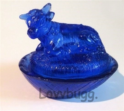 Blue Cow Dish