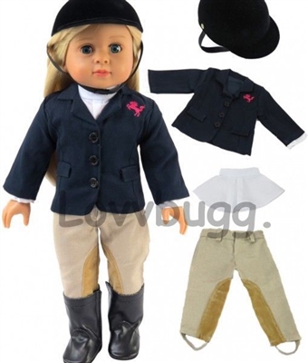 Navy Horse Riding Set with Hat