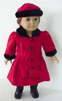 Red Wool Coat and Hat