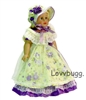 Purple Colonial Roses Southern Belle Gown Dress with Bonnet for American Girl 18 inch Doll Clothes Felicity