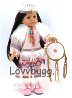 Pink Native American Dream Catcher Indian Costume 18inch American Girl Doll Clothes