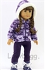 Purple Snowflake Hoodie and Pants Set