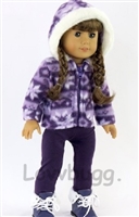 Purple Snowflake Hoodie and Pants Set