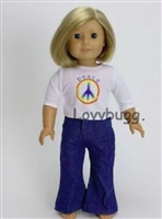 Retro Peace Jeans Costume